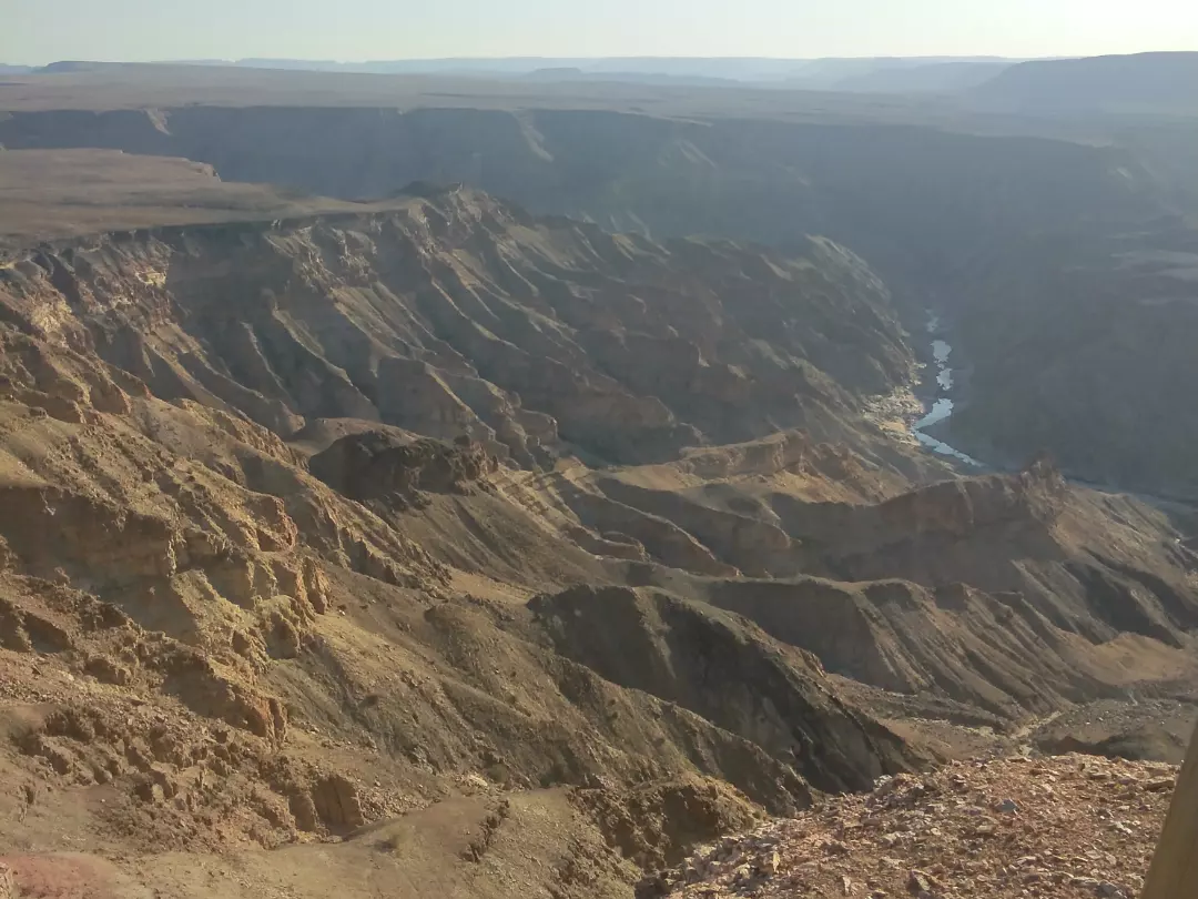 The Fish River winding through the vast Fish River Canyon in Namibia